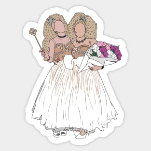 Pearl and Trixie Mattel conjoined twins Sticker